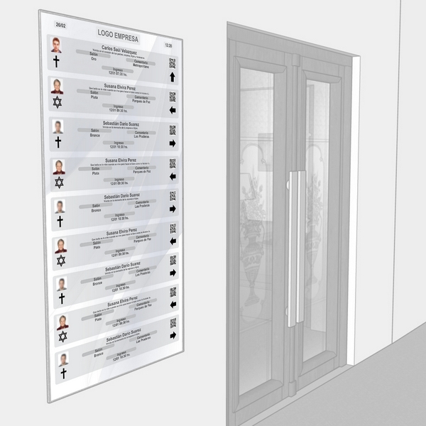 Cartelera general para velatorios