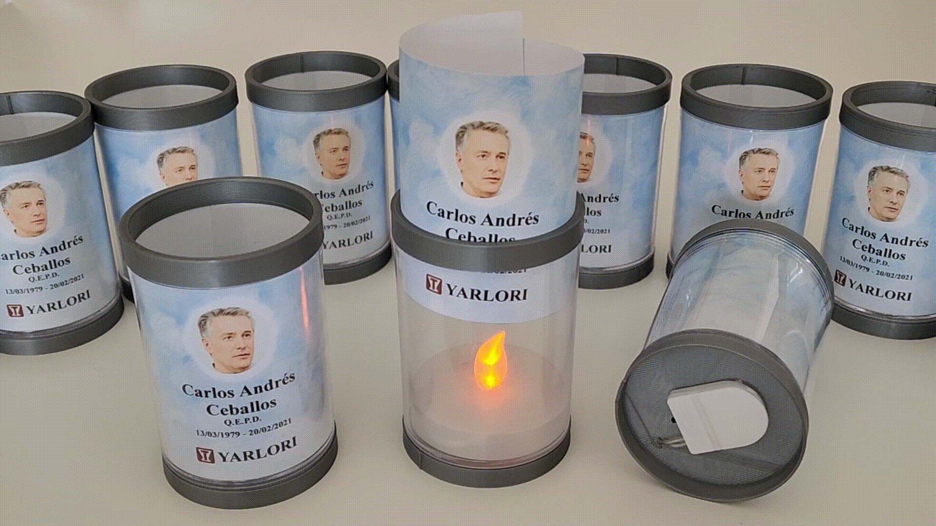 Velas de homenaje LED